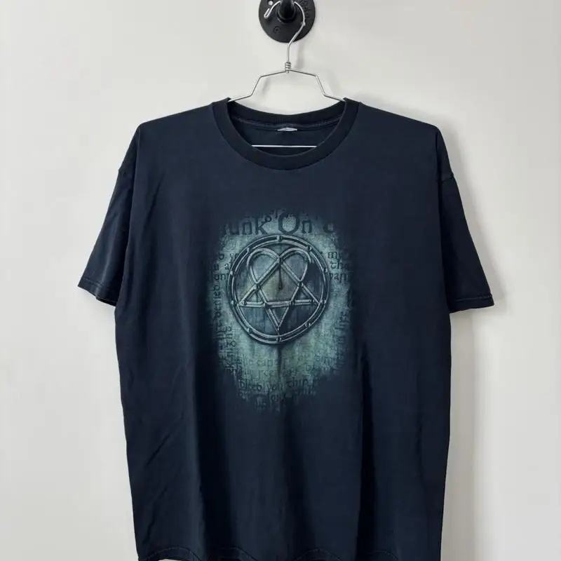 Band Tee Faded 90S - Camiseta Vintage HIM Masculina Tamanho XL