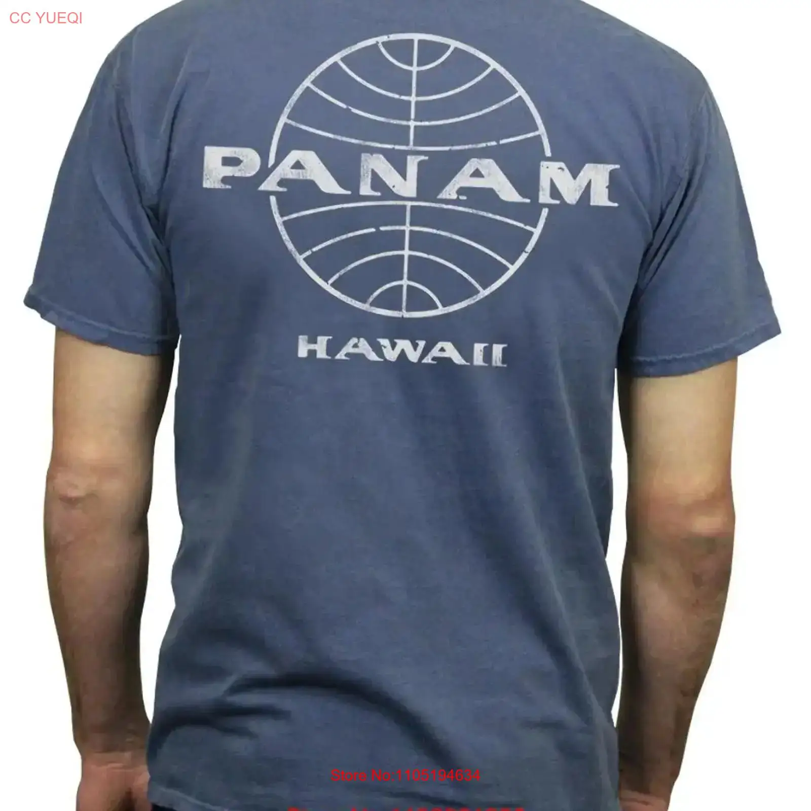 Vintage Fashion Jersey - Pan Am Globe Camiseta vintage lavada