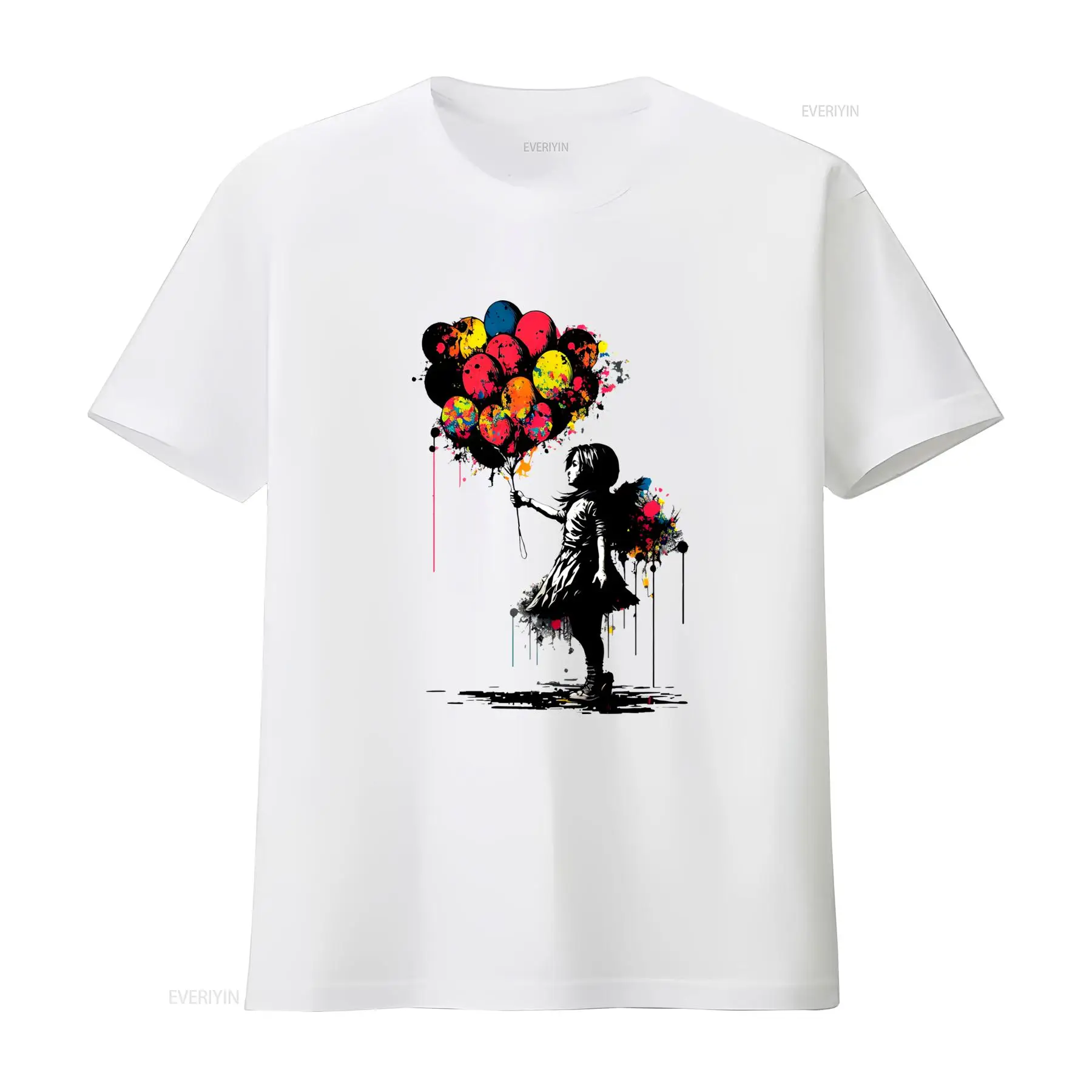 Vintage Fashion Jersey - Camiseta Banksy Peace Balloon Girl com