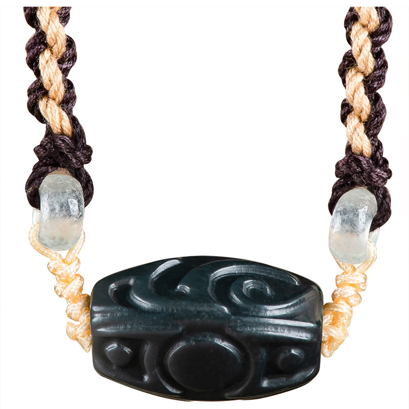 Vintage Fashion Jewelry Necklaces - Colar com Pingente de Jade Hetian
