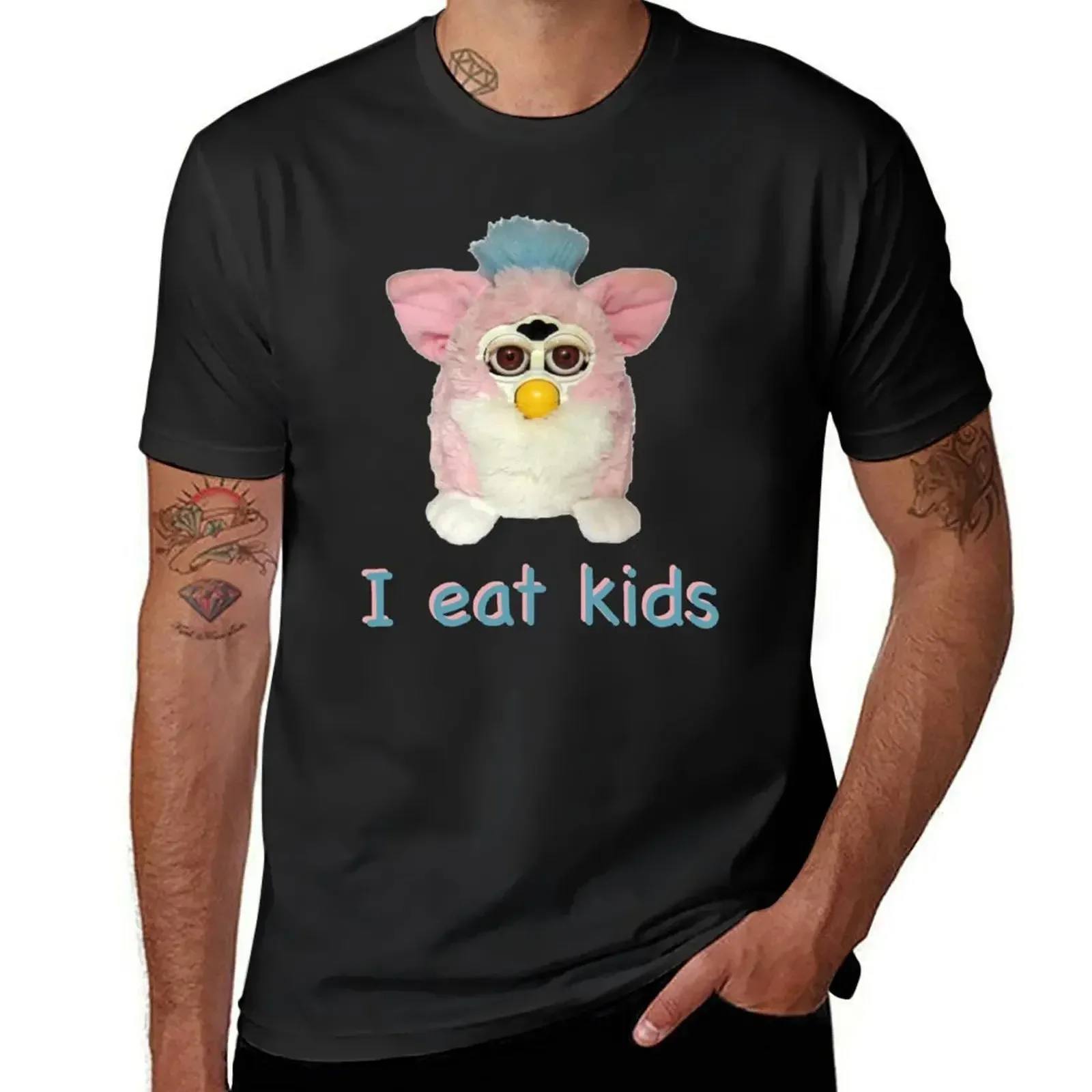 Vintage Fashion Archive - Camiseta masculina Furby I eat kids