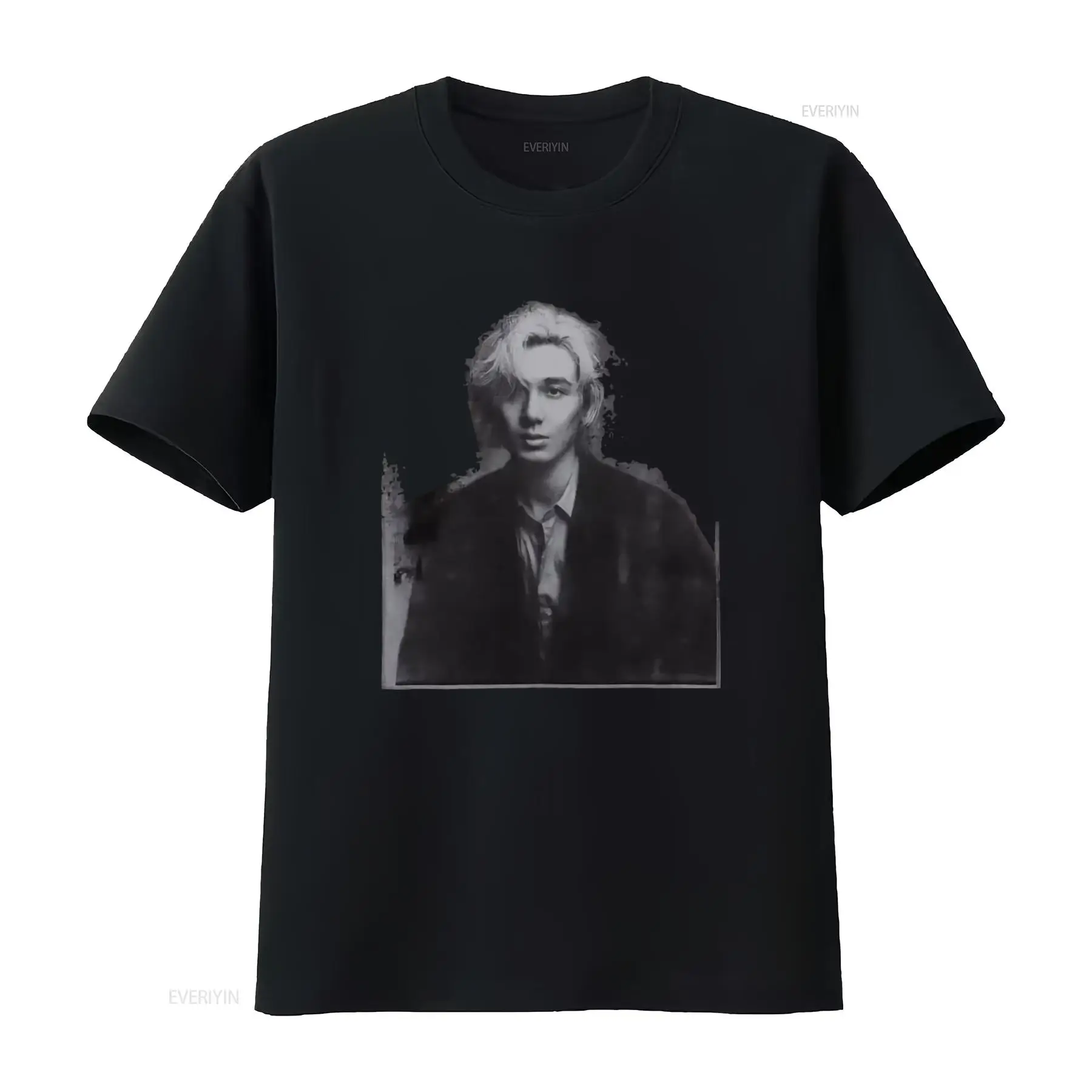 Vintage Fashion News - Camiseta de Algodão Preta Fujii Kaze