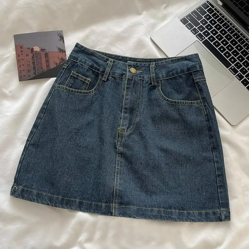 Vintage Fashion Jacket - Conjunto de Saia Jeans Y2K: Jaqueta
