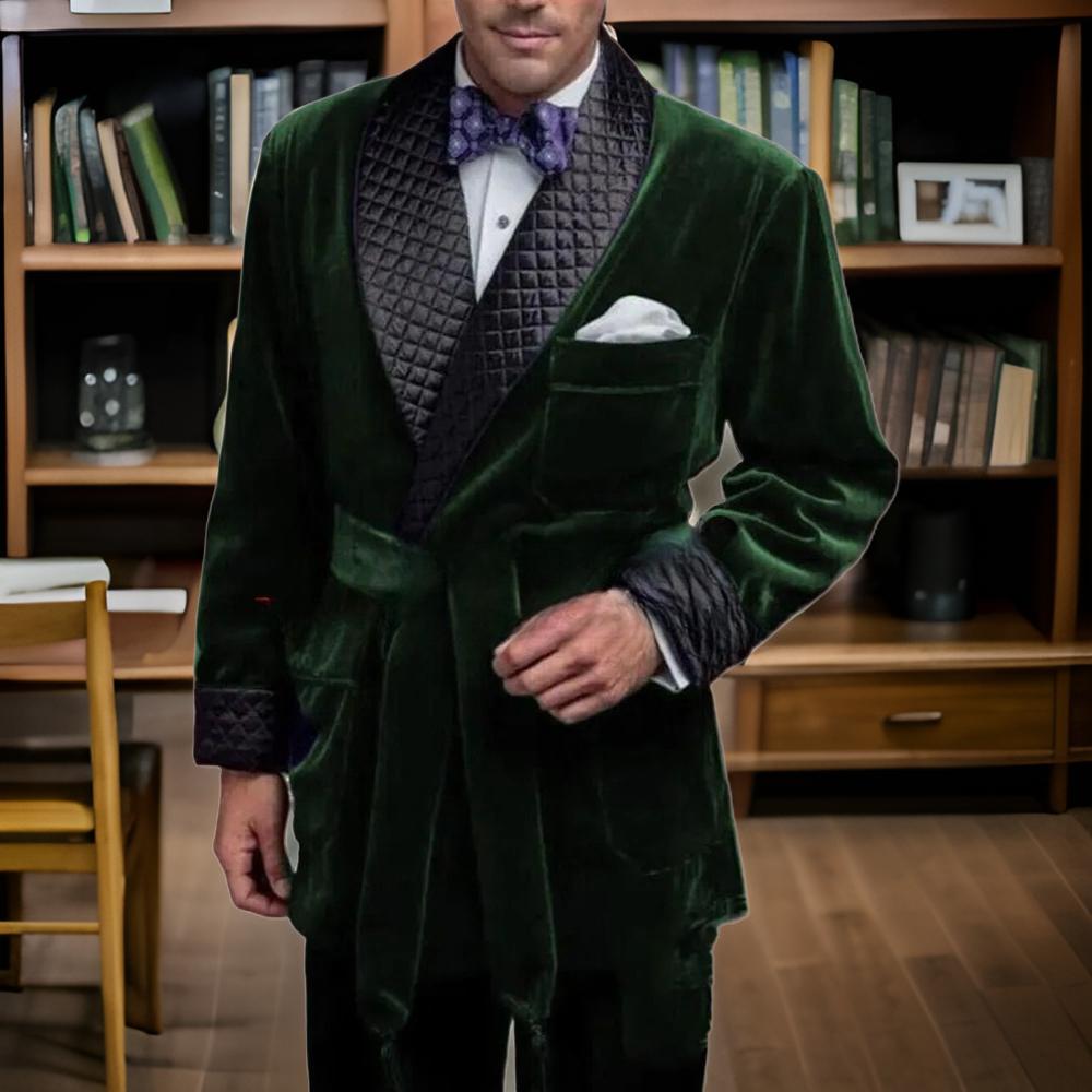 Velvet Blazer Vintage - Jaquetas de terno de veludo verde