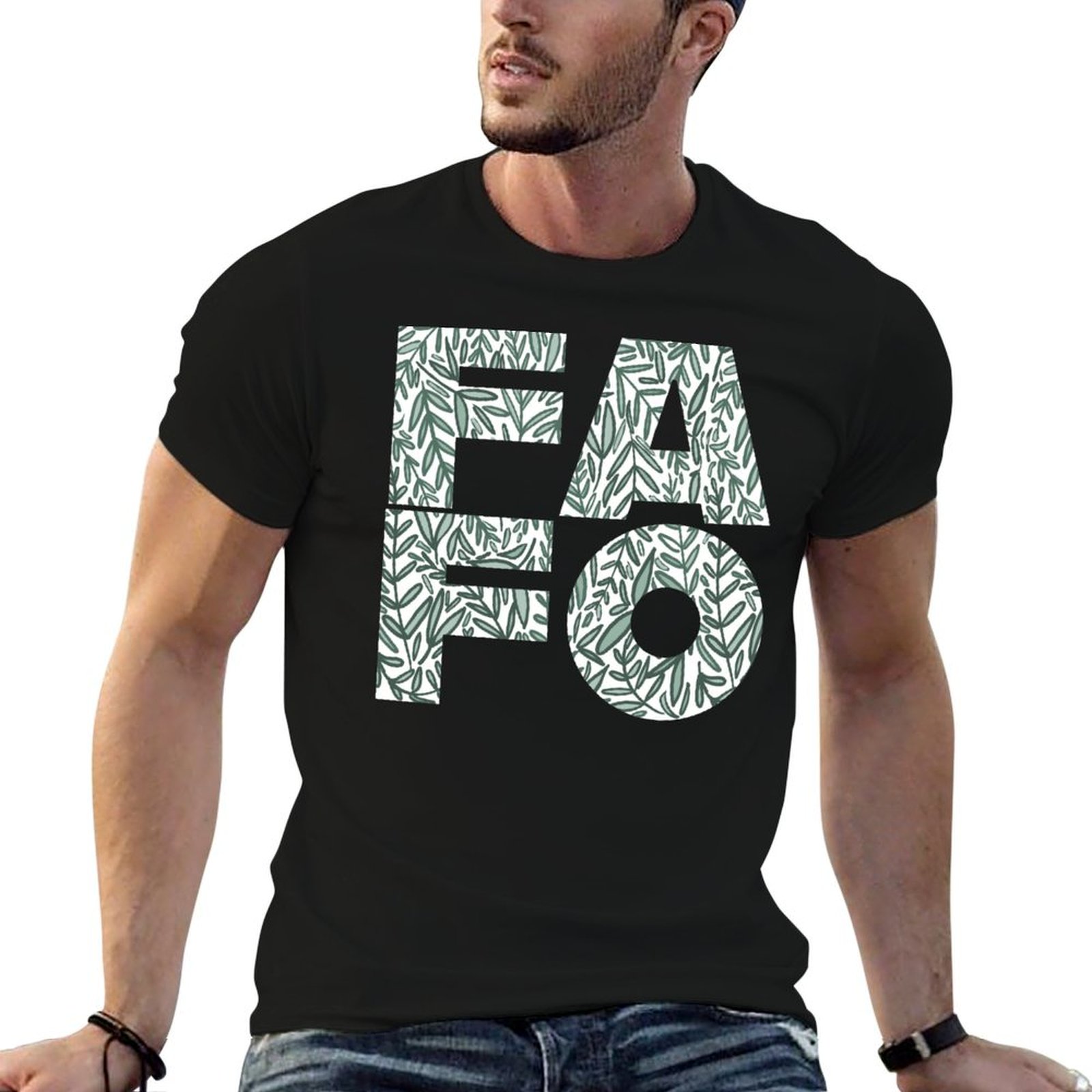 Vintage Fashion Archive - Camiseta FAFO, modelo vintage com estampa,