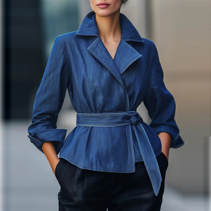 Vintage Fashion Jacket - Jaqueta Jeans Feminina Outono/Primavera 2026 com
