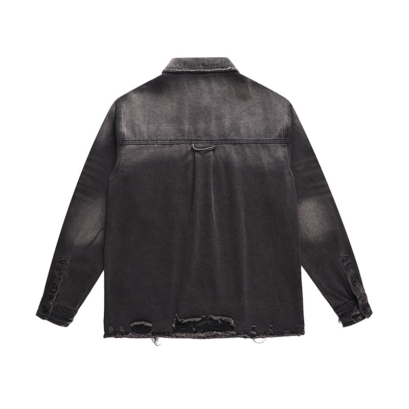 Jaqueta Jeans Masculina Rasgad - Vintage Fashion Jacket avaliação e preço