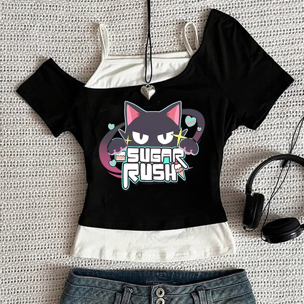 Camiseta crop top Blue Archive - Vintage Fashion Archive avaliação e preço