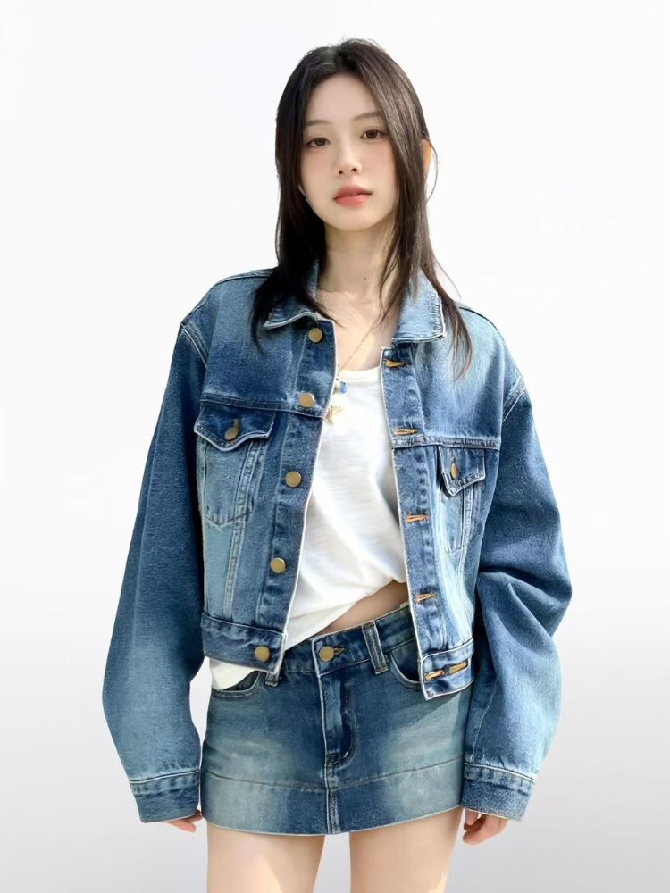 Conjuntos de Denim Vintage Ame - Vintage Fashion Retro Outfit avaliação e preço