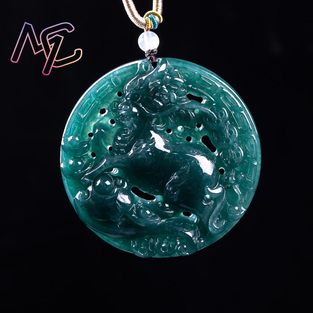 Myanmar jadeite dragão pingent - Vintage Fashion Jewelry Necklaces avaliação e preço