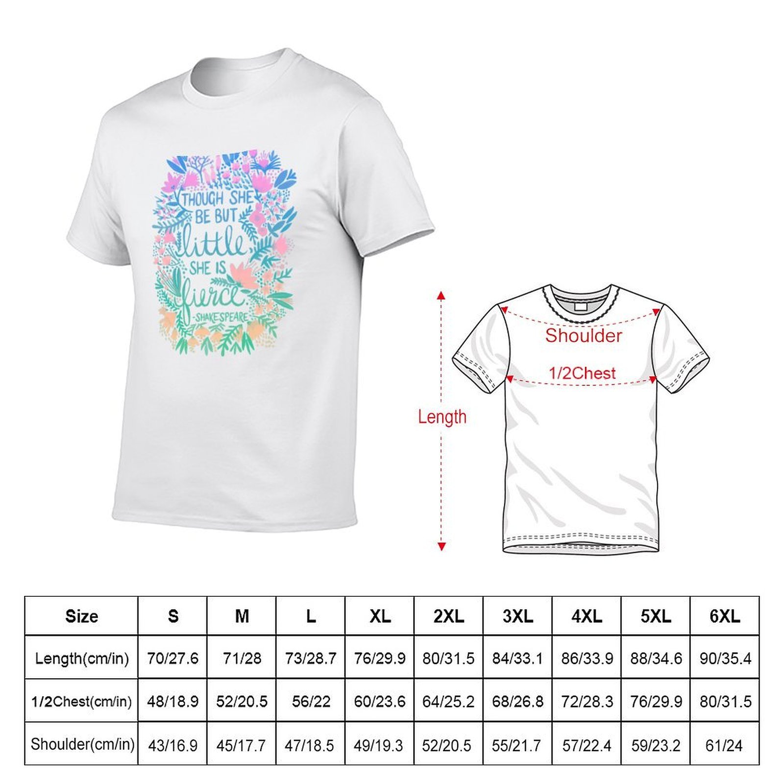 Little & Fierce – T-shirt com  - Vintage Fashion Archive avaliação e preço