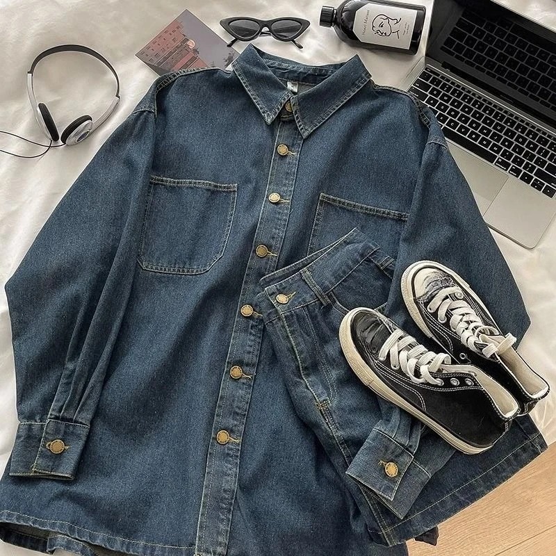 Conjunto de Saia Jeans Y2K: Ja - Vintage Fashion Jacket avaliação e preço