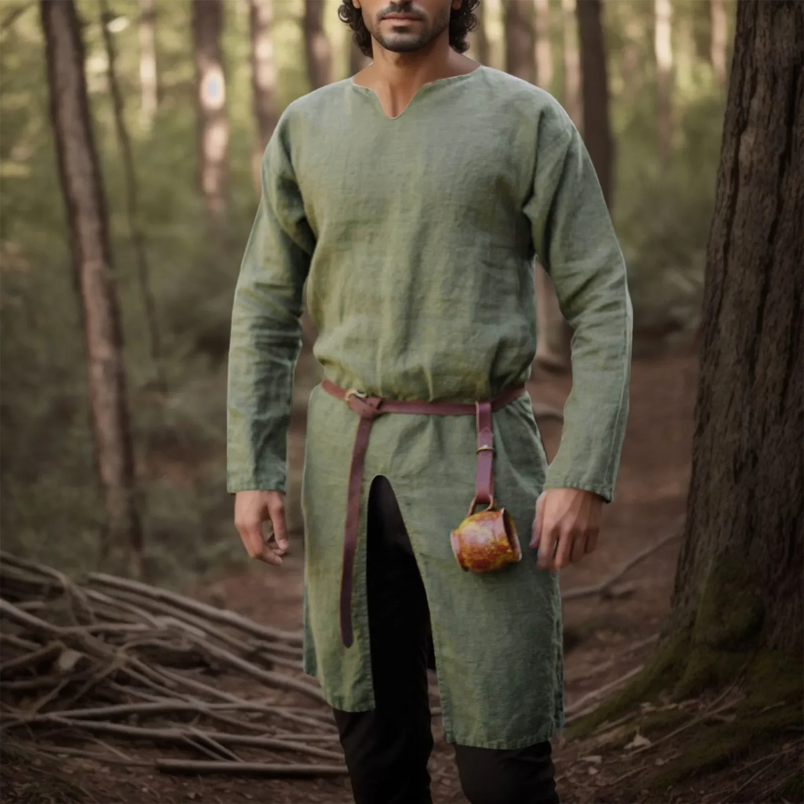 Camisa Retro Medieval Renascen - Vintage Fashion Jacket avaliação e preço
