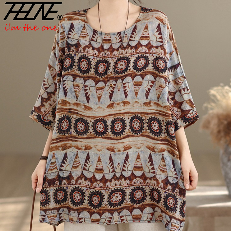 Blusa Feminina Plus Size THHON - Vintage Fashion Jersey avaliação e preço