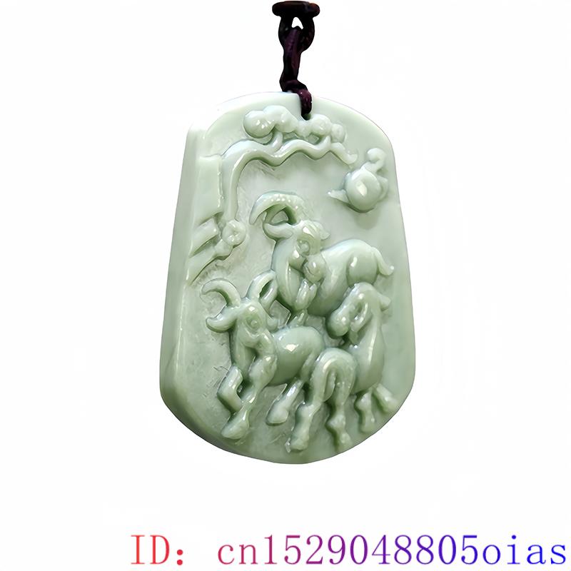 Verde Natural Real Jade Sheep  - Vintage Fashion Jewelry Necklaces avaliação e preço