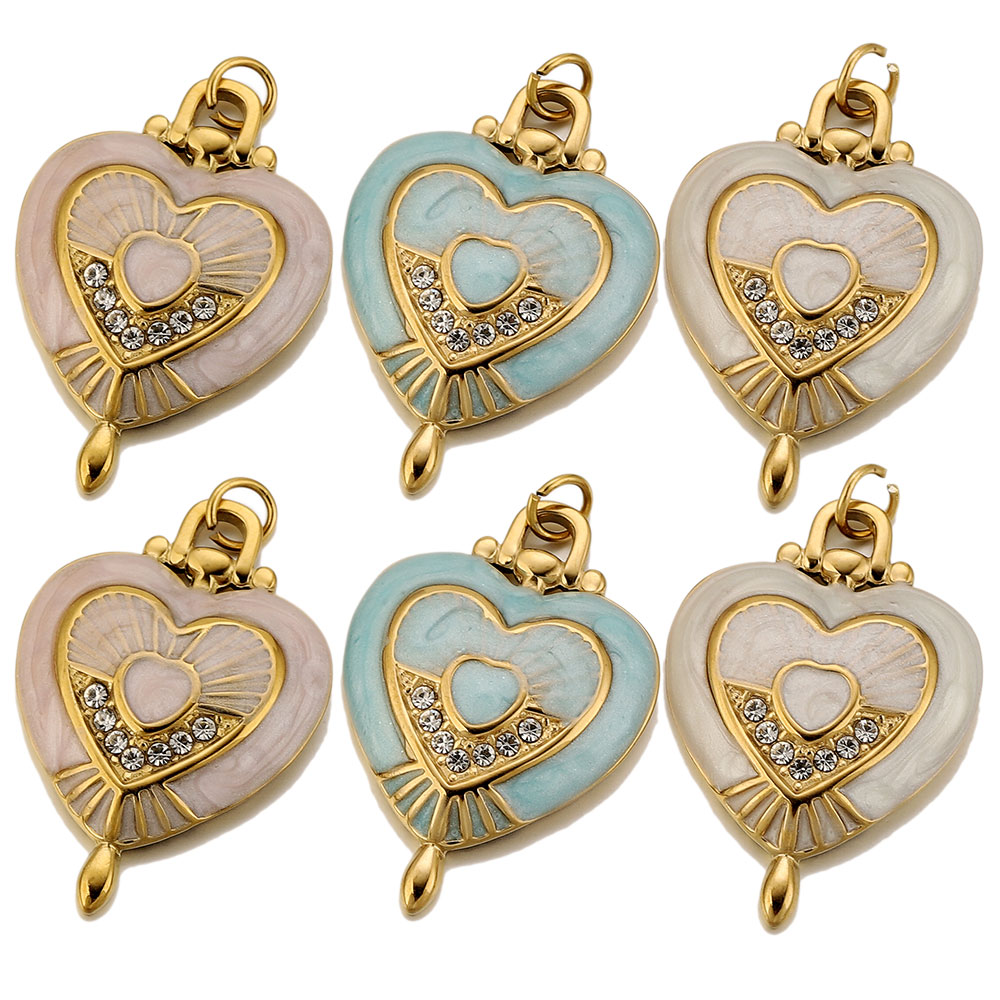 3 peças de pingentes de coraçã - Vintage Fashion Jewelry Necklaces avaliação e preço